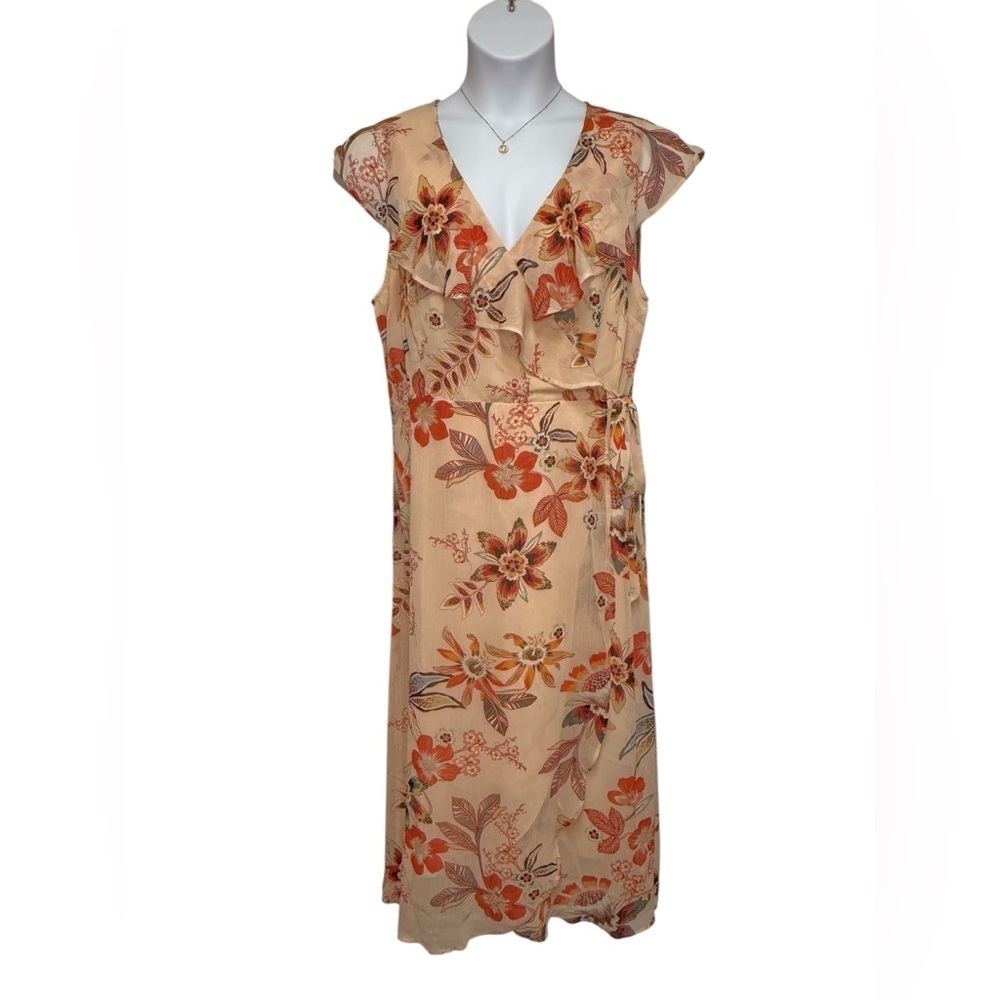 Sanctuary Jolynn Floral Faux Wrap Midi Dress NWT 14 - Picture 3 of 12